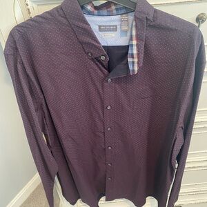 Van Heusen Men's Dark Purple Button Down Shirt